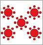 plan de salle avec des tables rondes