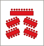 disposition de tables en épi
